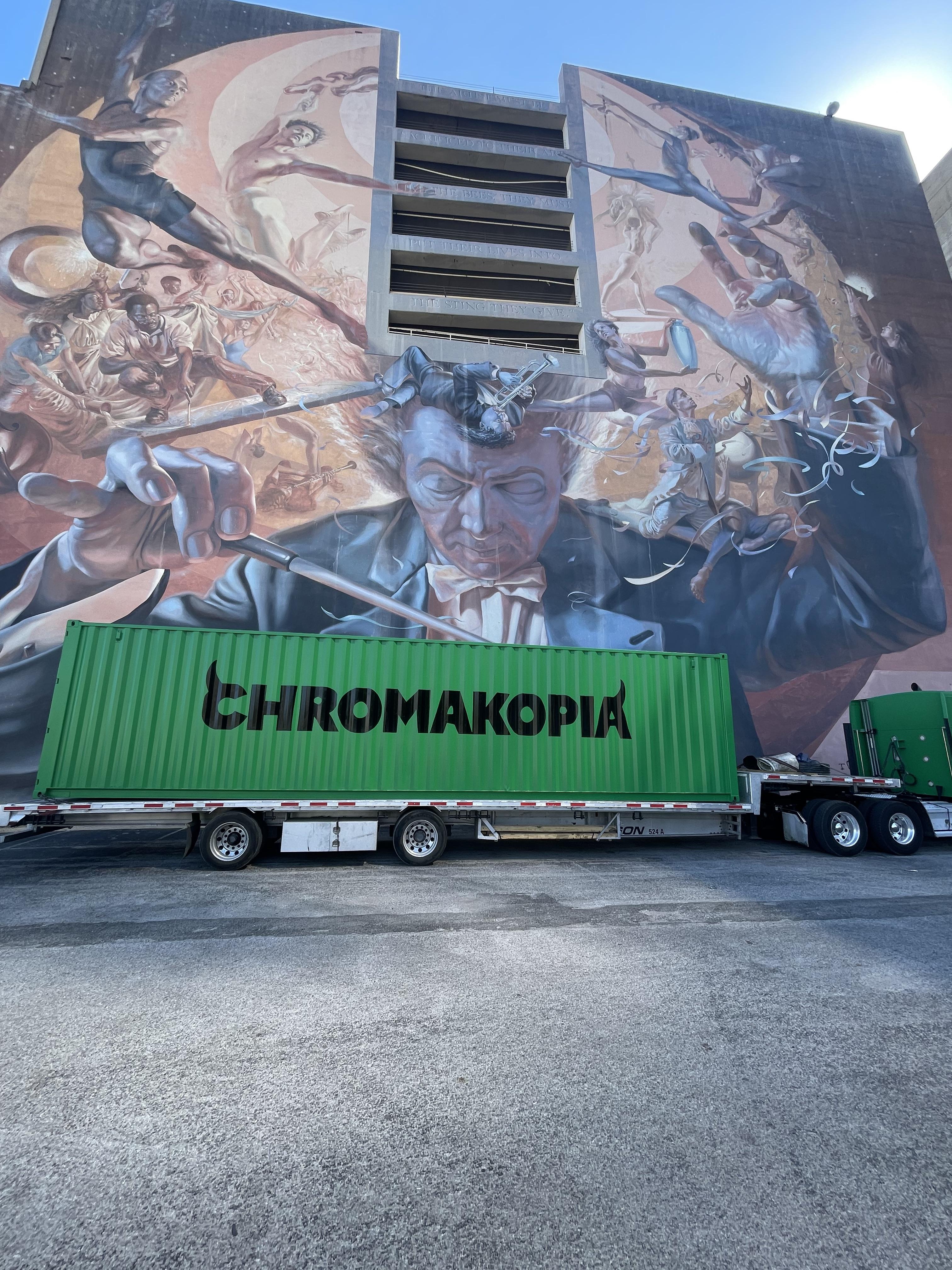 Dallas chromakopia truck mural linked with a tiktok : r/tylerthecreator