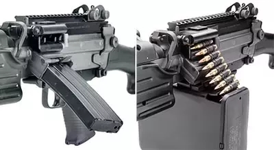 Which type of SAW/LMG is better, belt fed or mag fed? - Quora