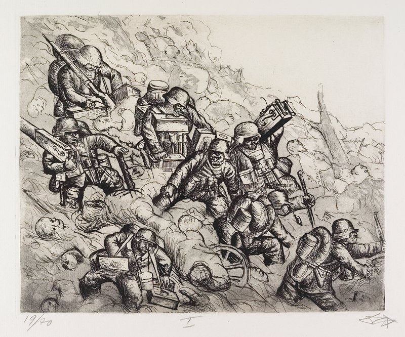 Otto Dix. Maschinengewehrzug geht vor – Somme, November 1916 [Кулеметний взвод йде вперед, Сомма]