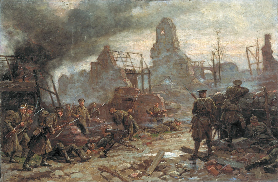 The taking of Neuve-Chapelle by the British, 10 March 1915 by Jean-Jacques Berne-Bellecour