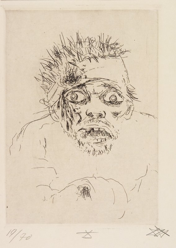 Otto Dix. Fliehender Verwundeter (Sommeschlacht 1916) [Поранений в Битві на Соммі]