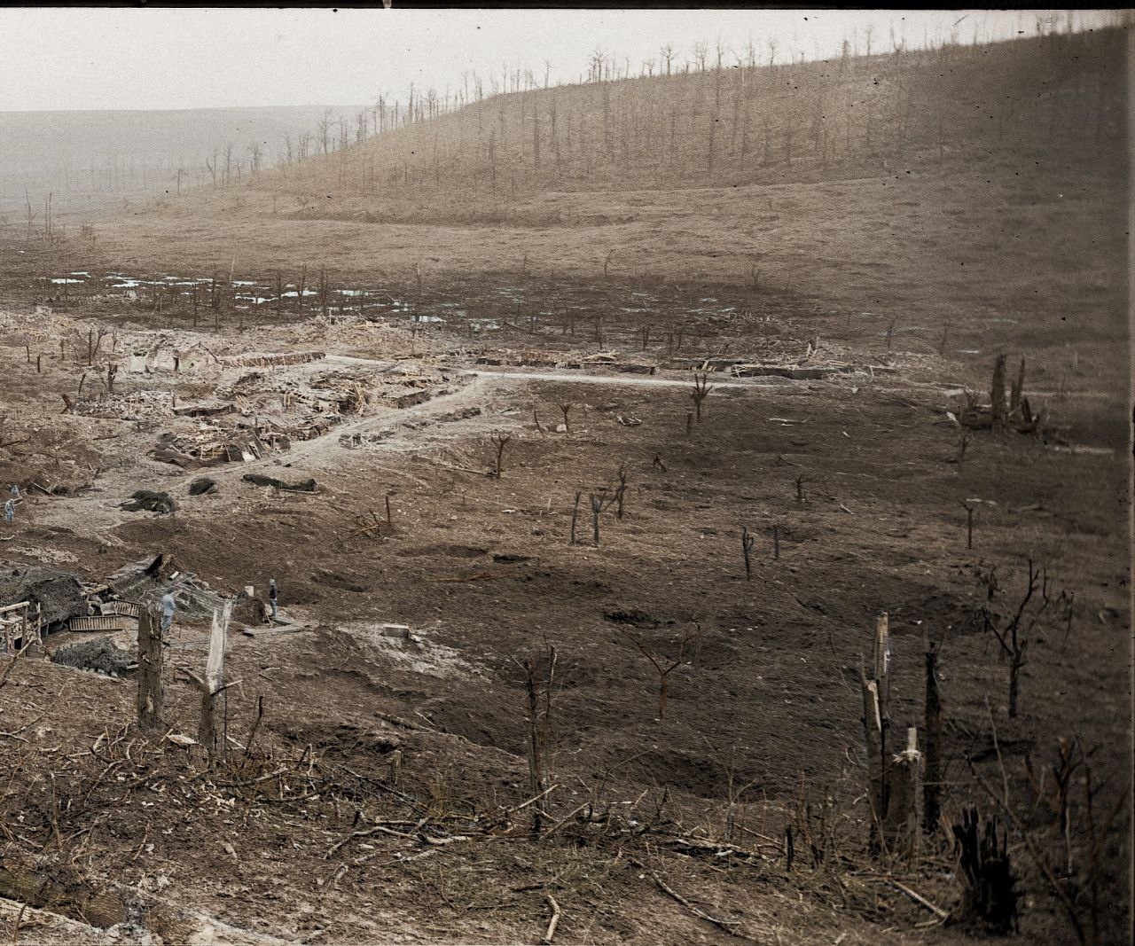 Лютий 1918, ділянка фронту під Chemin des Dames через майже рік після "Наступу Нівеля".