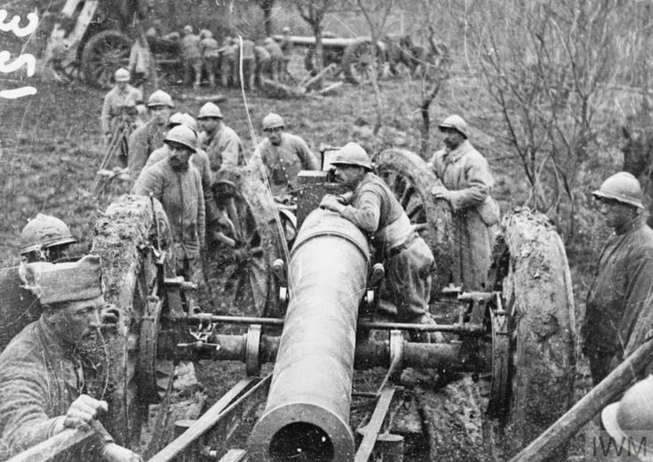 This Day In WWI on Instagram: “Apr 6 1918 During the German Spring Offensive French troops set up a 155 mm Schneider C17S artillery gun, south of La Faloise April 6…”