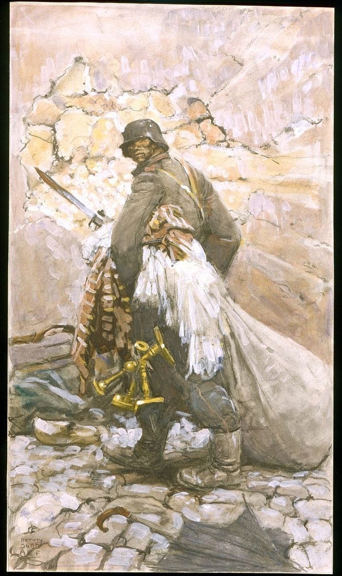 Harvey Thomas Dunn, “The Boche Looter”, 1918