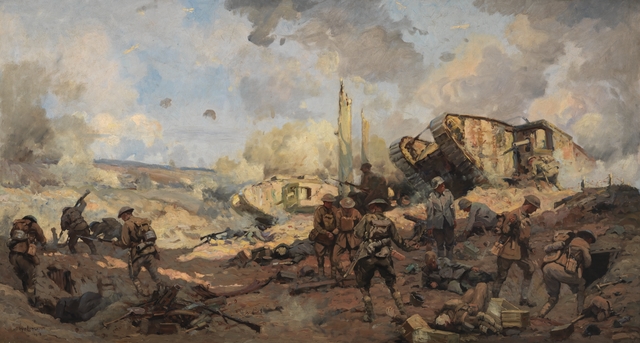 Breaking the Hindenburg Line by William Longstaff
