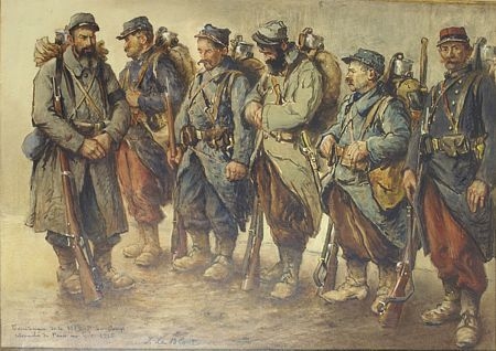 Бійці територіальних військ, 1914.