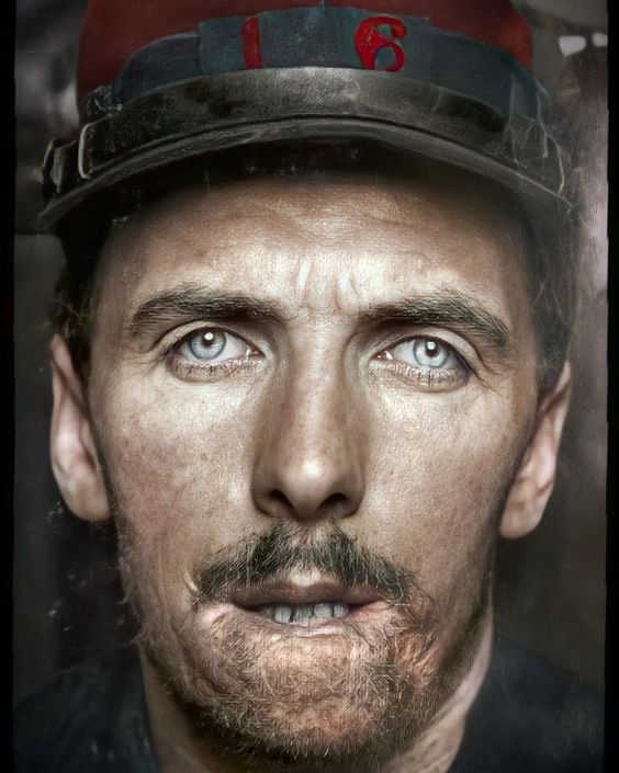 Французький солдат, поранений в битві на Ені, 1914.
