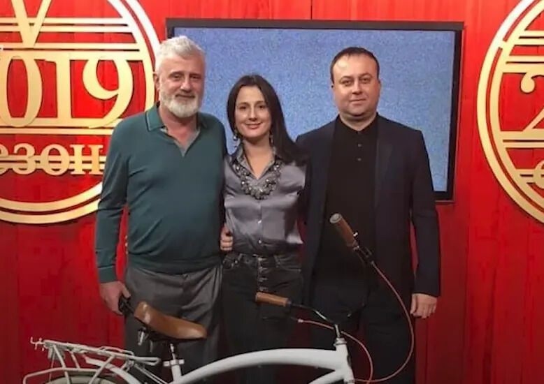 Наум Баруля з донькою Іриною та зятем Сергієм Борзовим