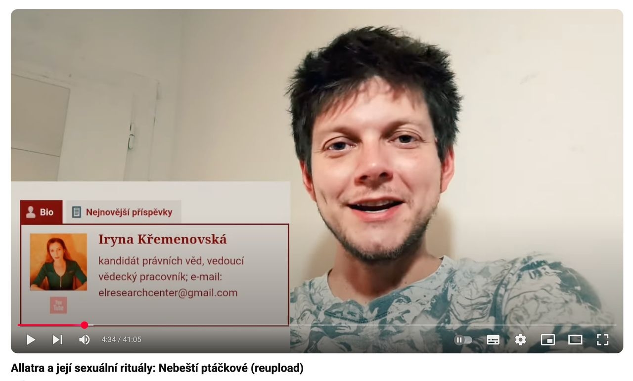 Якуб Яхл посилається на Кременовську в одному зі своїх відео
