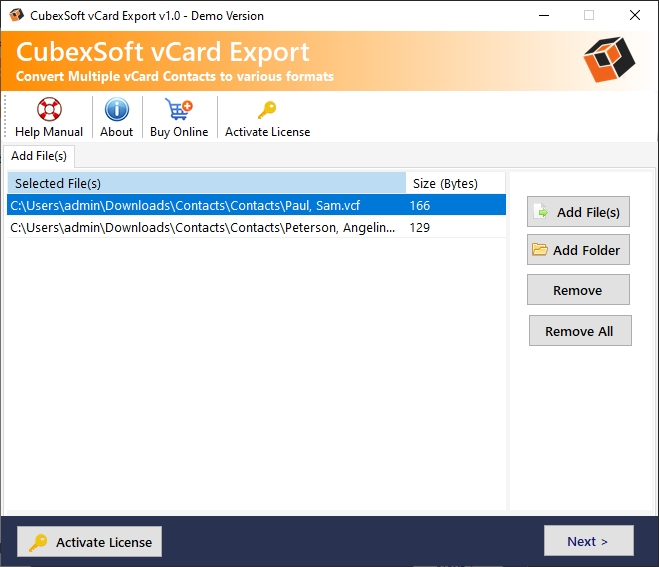 add vcf files