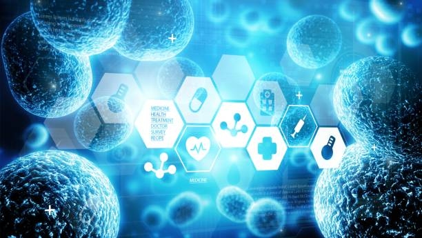 Cell. Close-up of virus or bacteria cells STEM CELL Recovery and Follow-up: What Patients Should Expect After Treatment stock pictures, royalty-free photos & images