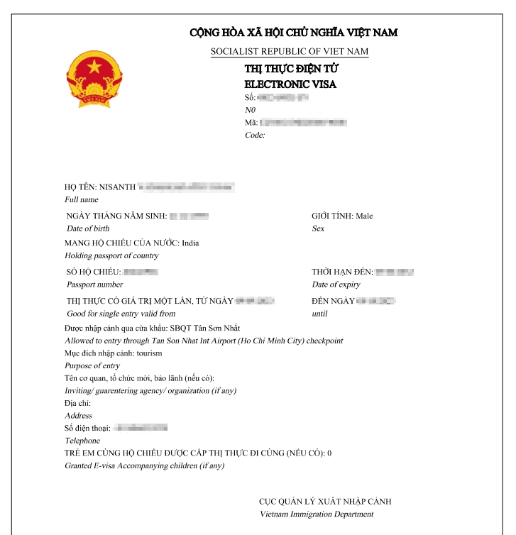 Nisanth-Vietnam-E-Visa-Sample -