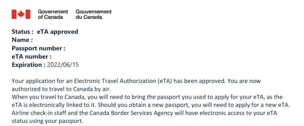 ETA Canada Application - Apply Online ETA Processing Form
