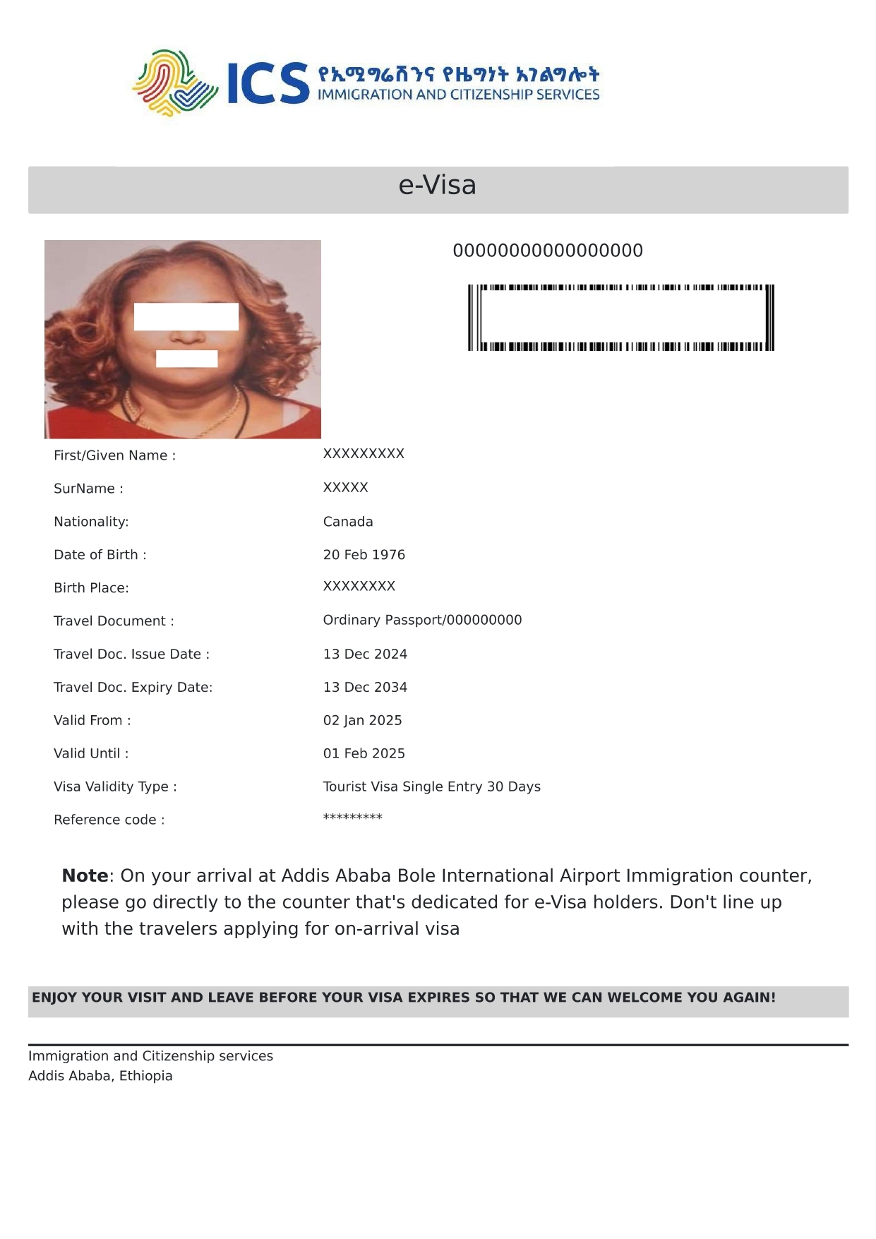 Ethiopia Tourist visa | Ethiopia evisa