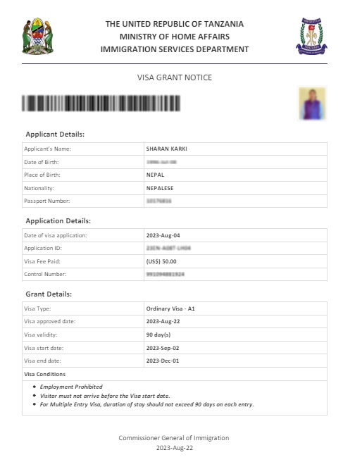 Tanzania Visa: Fees, Requirment - Footprint Adventure