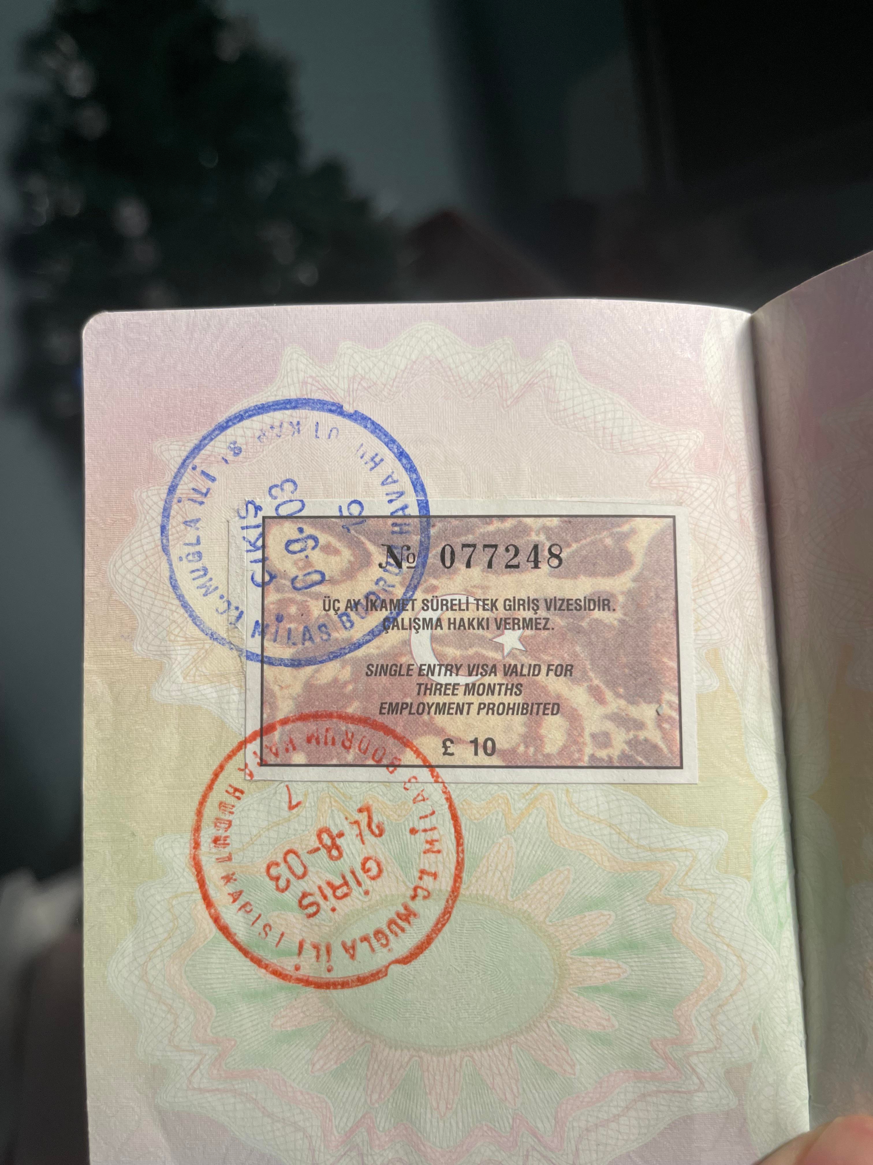 Old Turkish visa on arrival in a British passport! We no longer need visas  for Turkey. : r/PassportPorn