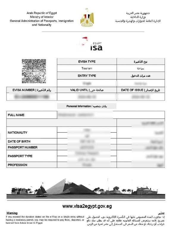 Egypt 30 Days Multiple-Entry Visa: Fees, Requirements and Application Process