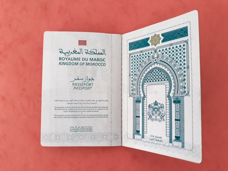 Moroccan passport stock image. Image of gold, official - 184120561