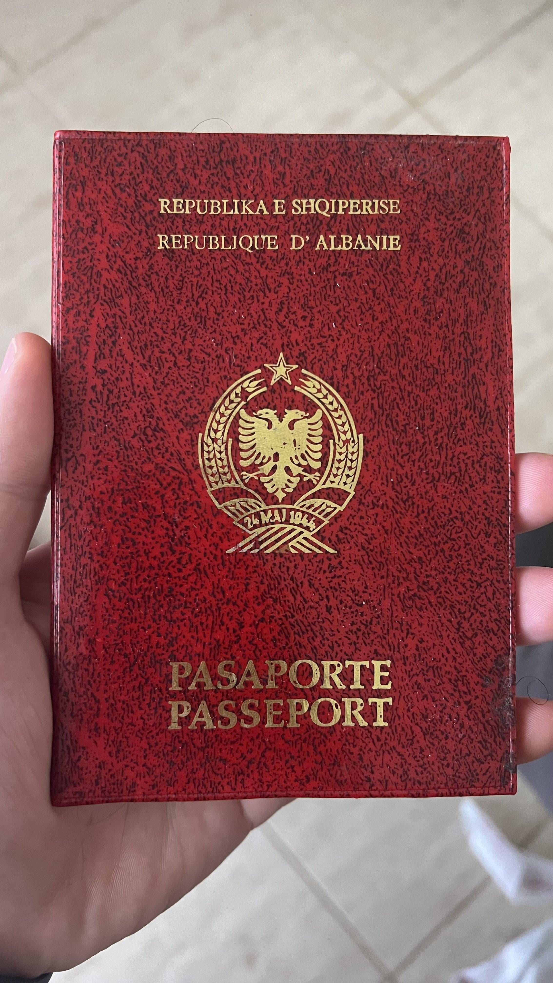 Old Albanian passport from 1995 : r/PassportPorn