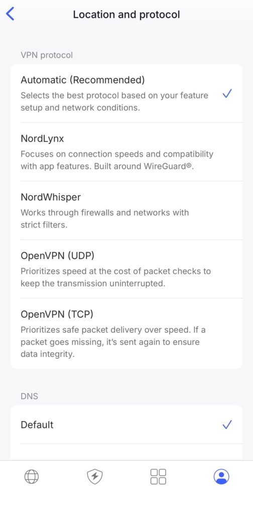 Протоколи NordVPN