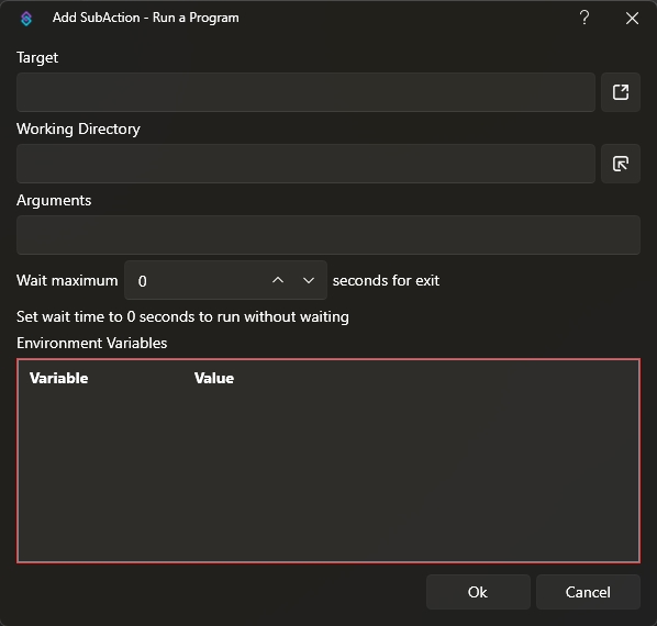 Run a Program Dialog