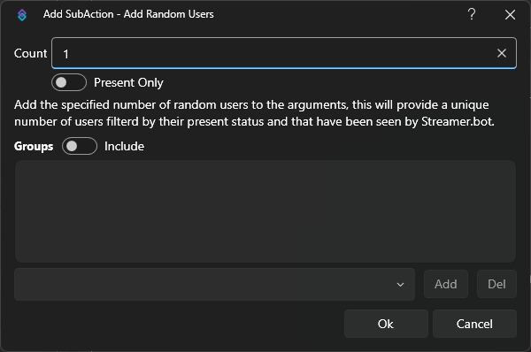 Add Random Users Dialog