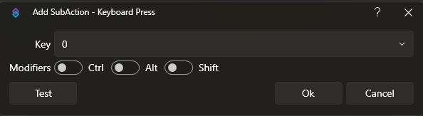 Keyboard Press Dialog