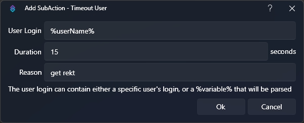 Приклад використання аргумента %userName%