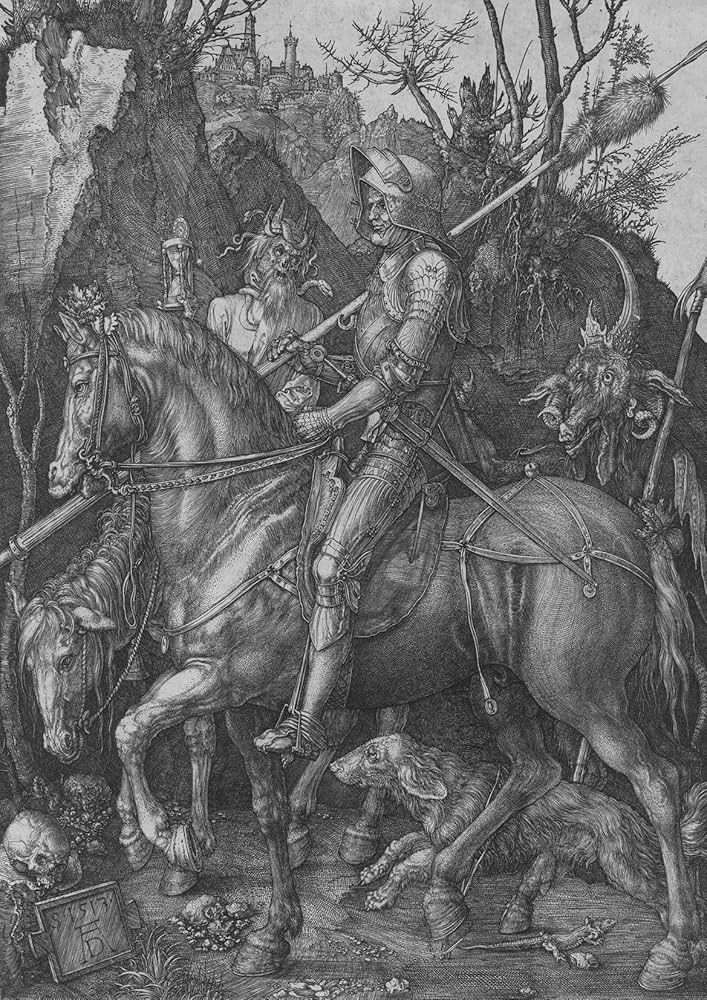 Albrecht Durer: Knight, Death and The Devil. Fine Art Print/Poster. Size A4  (29.7cm x 21cm) : Amazon.co.uk: Home & Kitchen