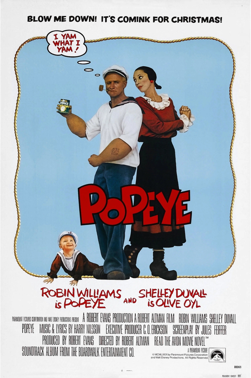 Постер фільма Попай (Popeye) - касові збори $49,823,037 ТОП 12 - 1980