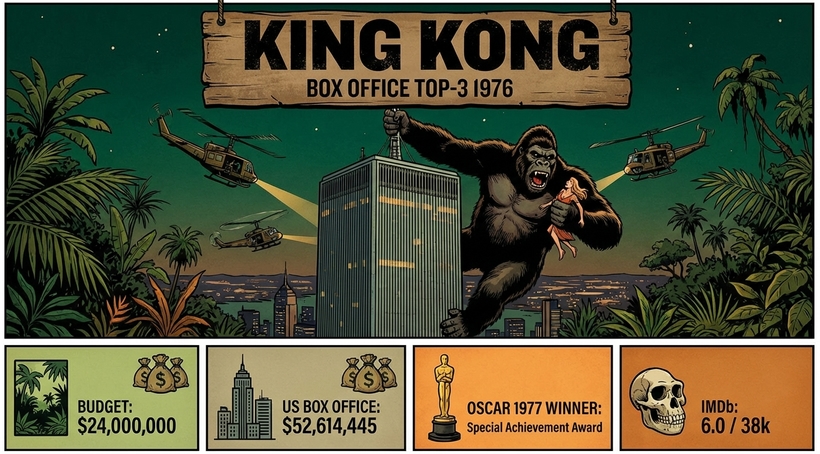 Кінг-Конг 1976 - минулий великий блокбастер Діно Де Лаурентіса