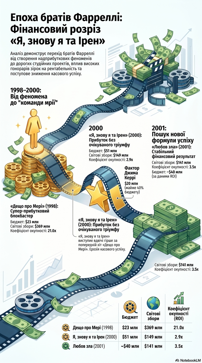 Брати Фарреллі - інфографіка кар'єри в період 1998 - 2000