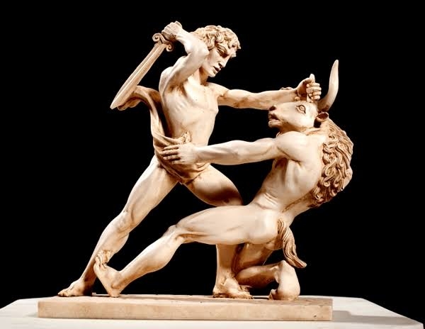 Theseus killing the Minotaur | Hellenic Art