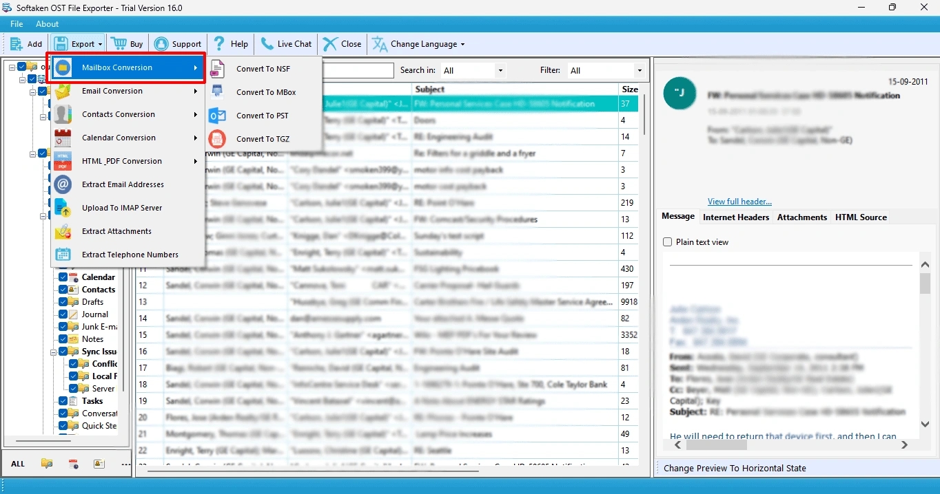 Export and Conversion Progress