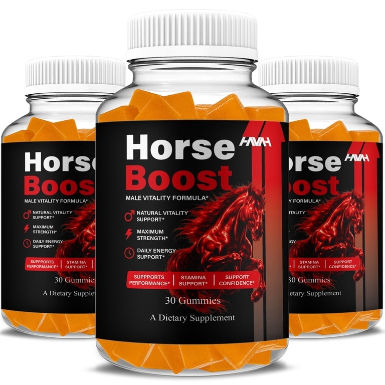 3 Pack) Horse Boost Performance Gummies, HorseBoost Advanced Daily Energy  and Overall Health Support Supplement (3 Month Supply) - Walmart.com