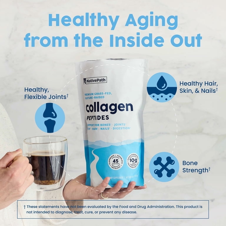 NativePath, Collagen Peptides Powder, 45 Servings, Unflavored - Walmart.com