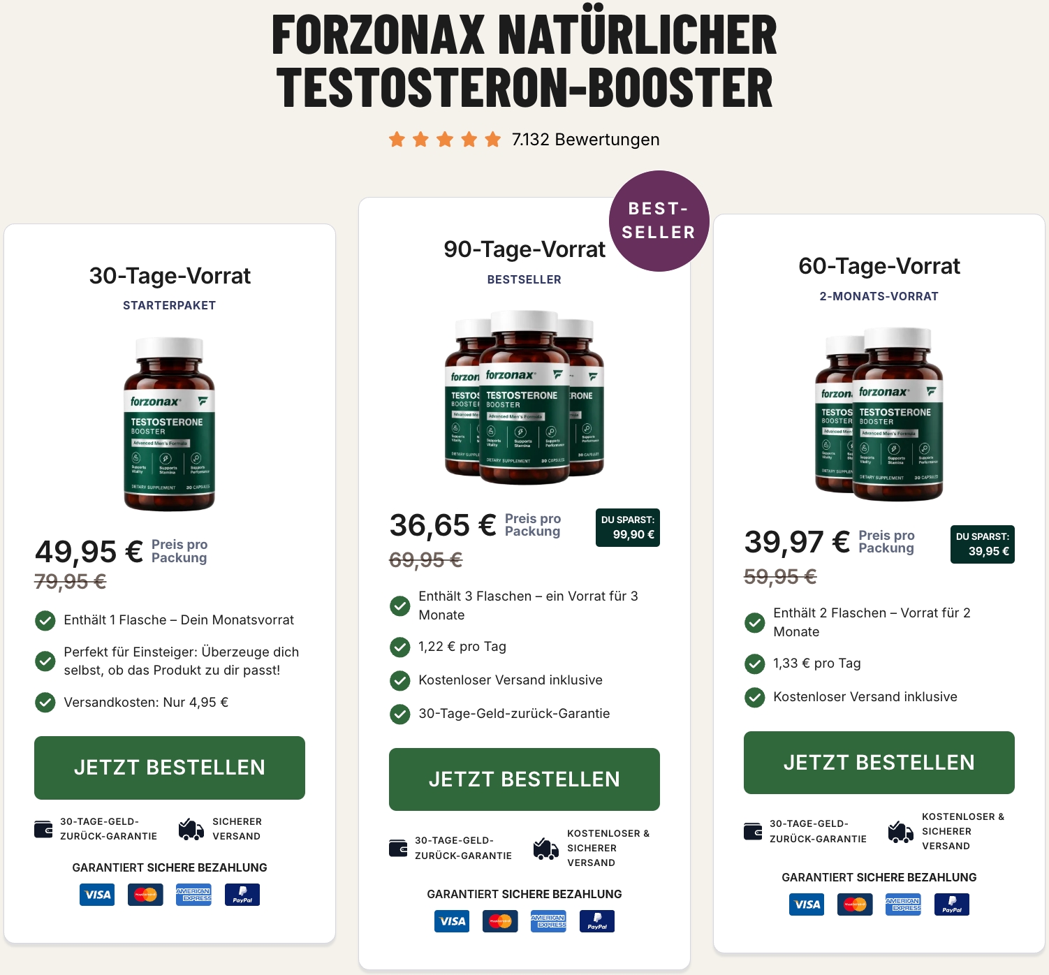 Buy Forzonax Testosterone Booster DE AT CH