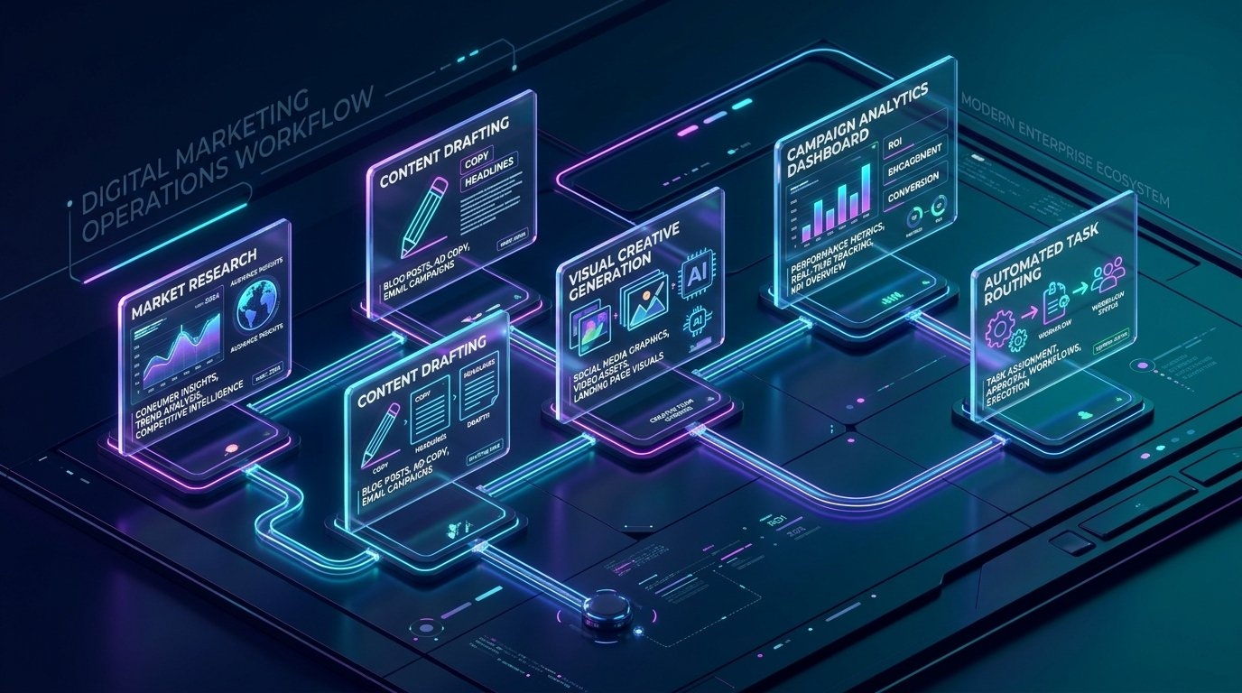 The 2026 Dual-AI Marketing Operating System: Task routing between Gemini for research and ChatGPT for creative drafting & analytics.
