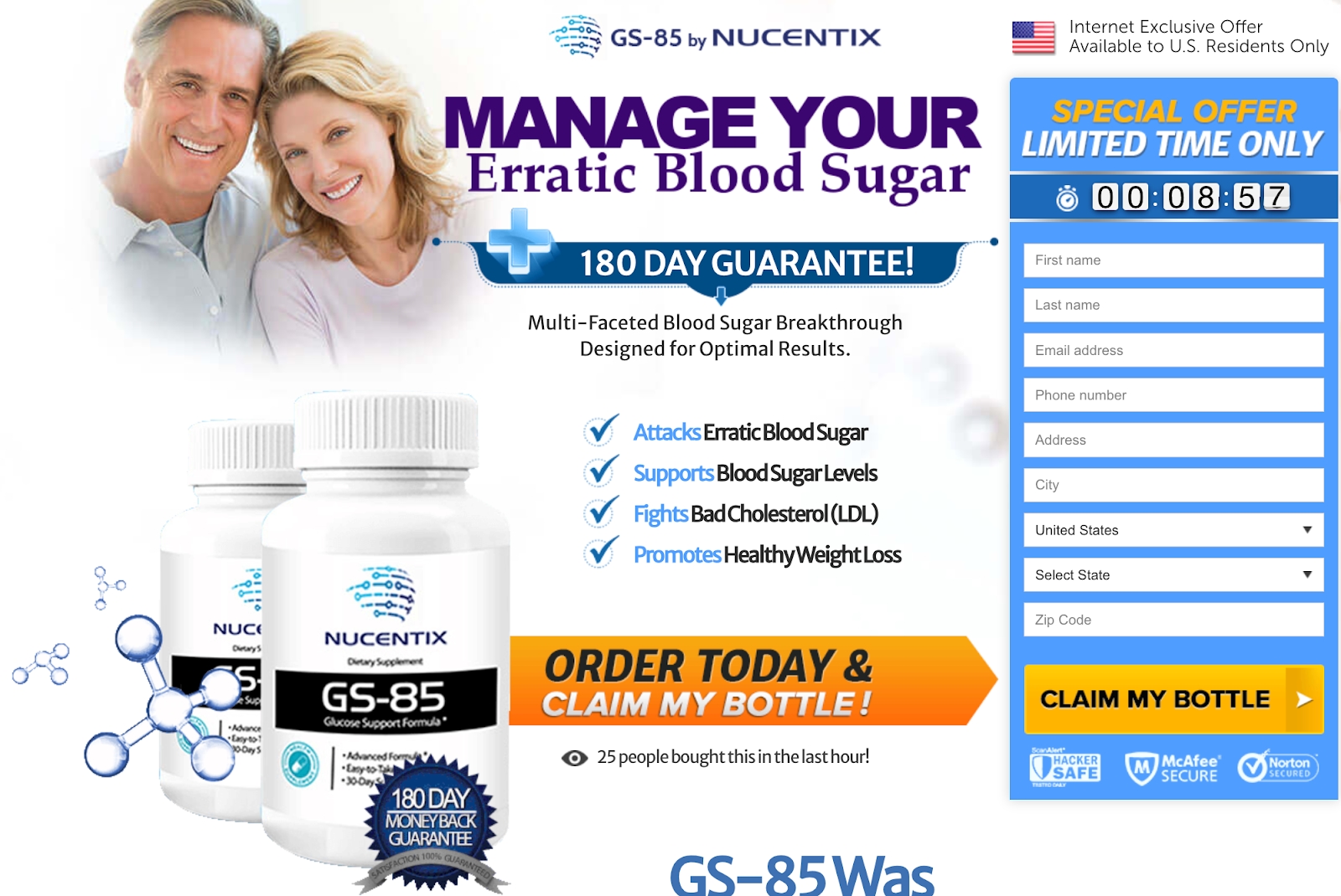 Buy GS-85 Select Blood Sugar